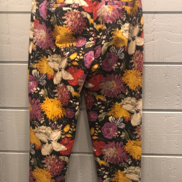 Elevenses Anthropologie Fall Floral Pants Meas! - Picture 3 of 6